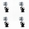Service Caster 2.25 Inch Bright Chrome Soft Tread Ball Caster - Side Mount Bracket, 4PK SCC-GR01S214-DCR-BC-71678-4-CB180-4 - alternate 1